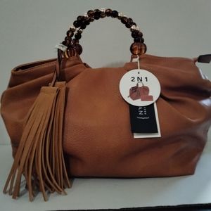 Le miel large tan  purse 2 N 1